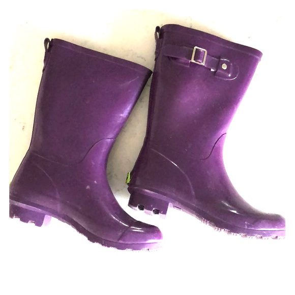 girls purple rain boots